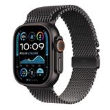 Apple Watch Ultra 2 GPS + Cellular 49mm Black Titanium Case with Black Titanium Milanese Loop - L