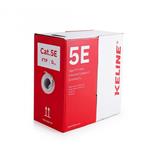 KELine kabel FTP, Cat5E, drôt, LSOH, Eca, s2, d1, a1, box 305m - šedá